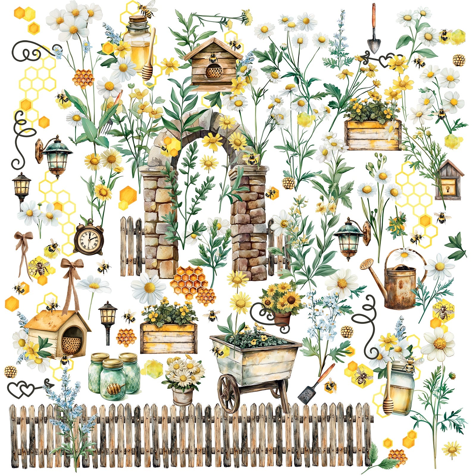 49 and Market - Botanical Buzz- Laser Cut Elements