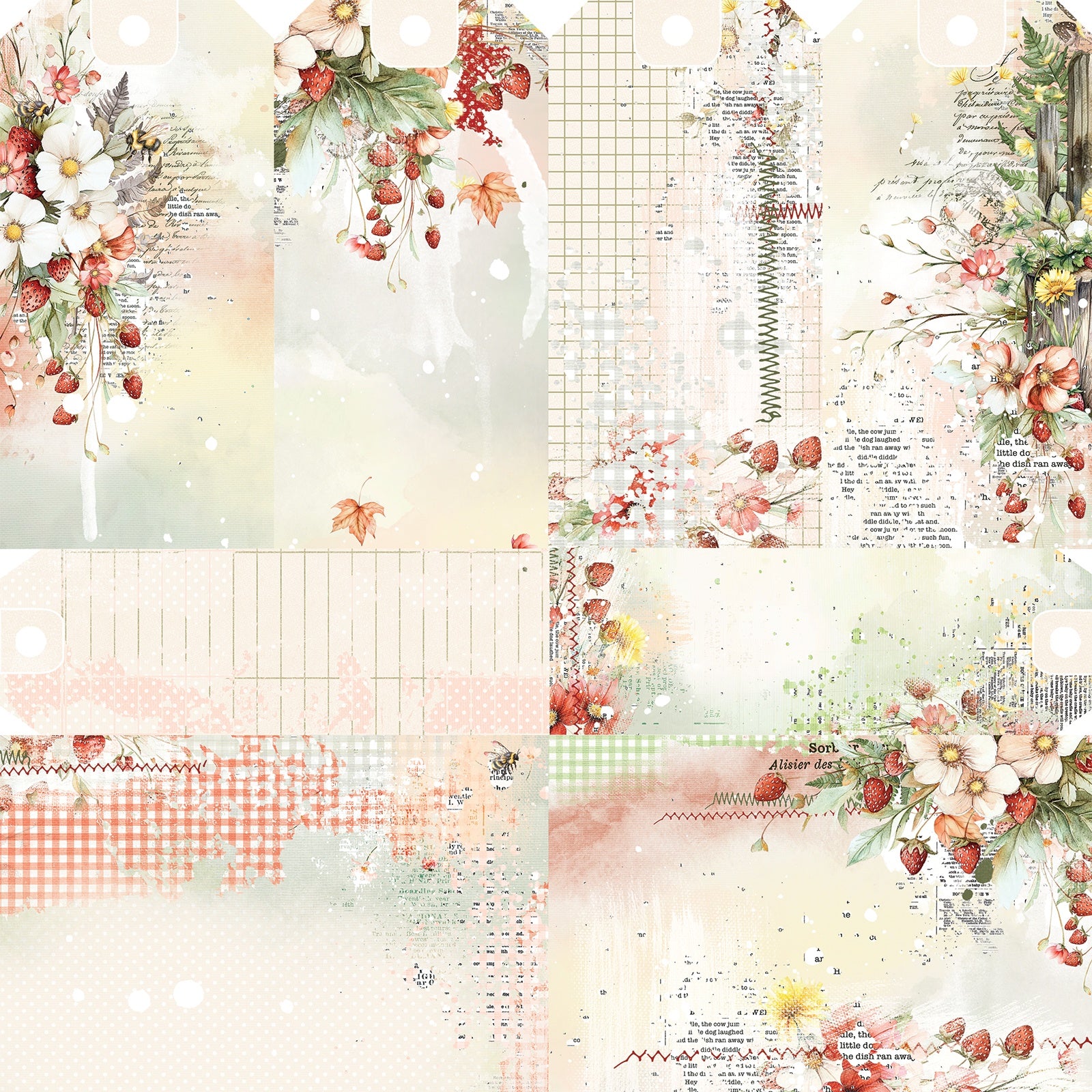 49 and Market - Nature's Haven - Berry Delight -  12 x 12"