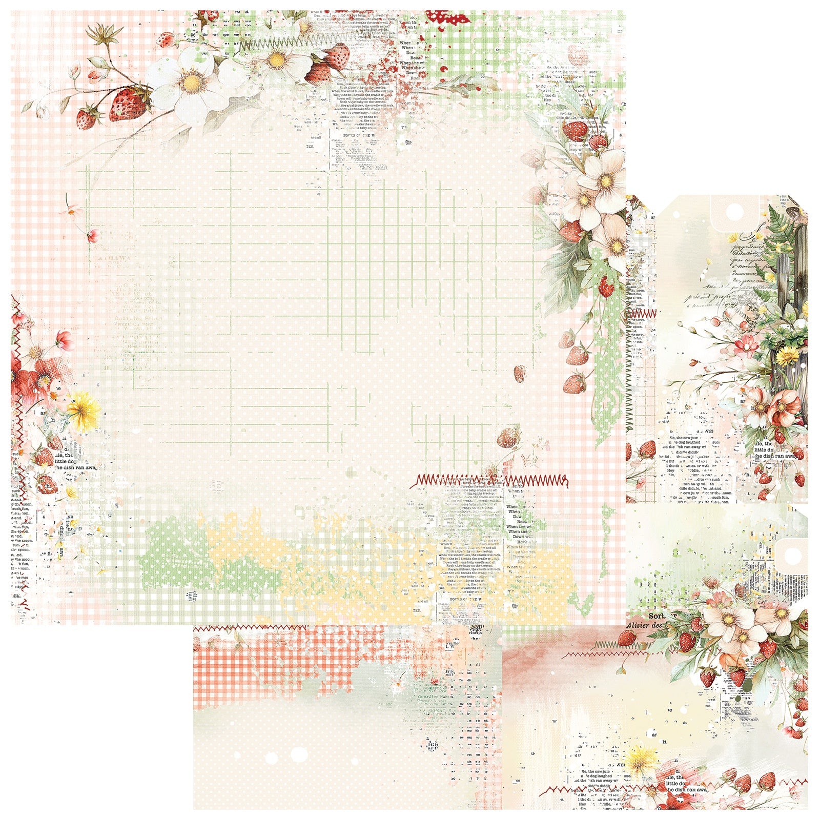 49 and Market - Nature's Haven - Berry Delight -  12 x 12"