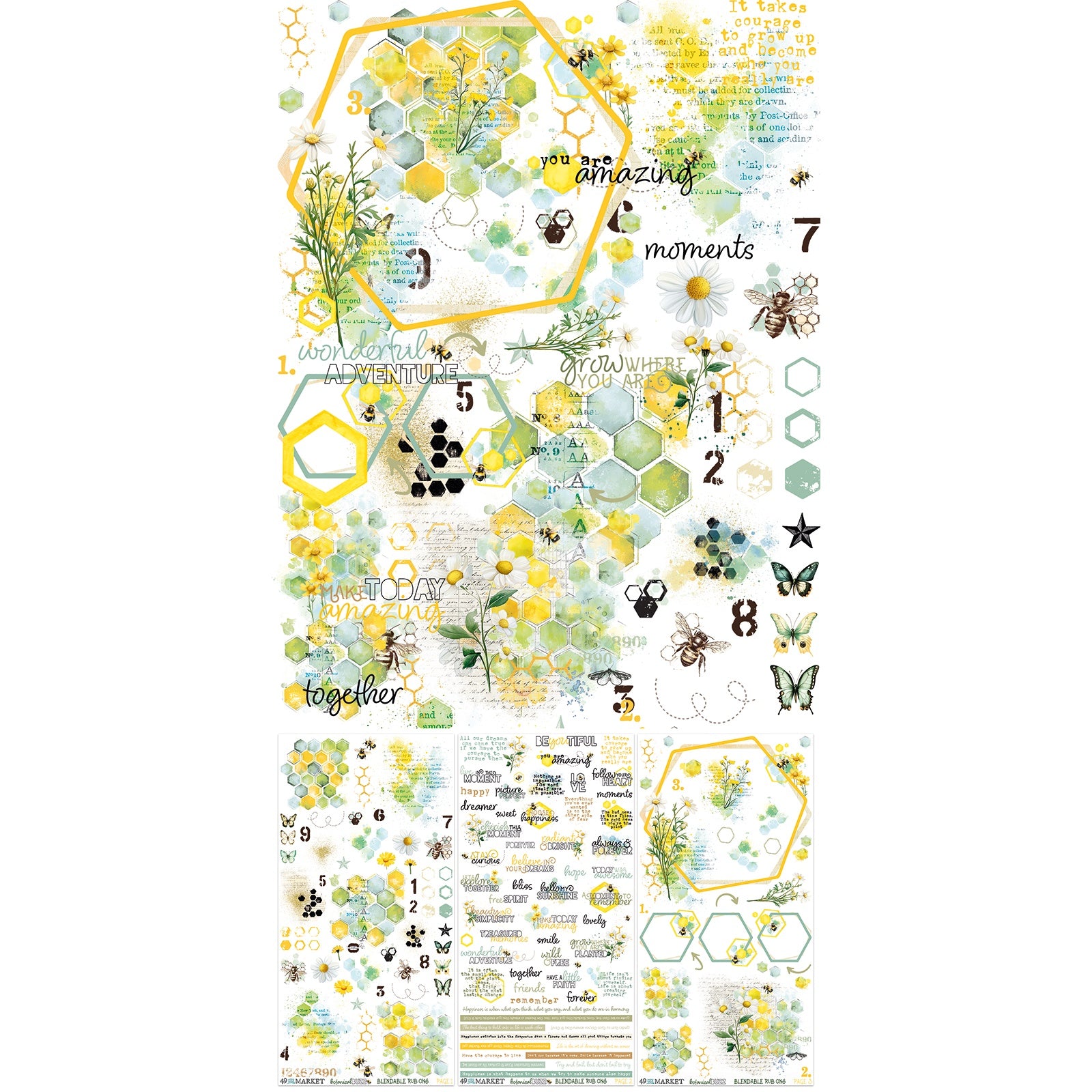 49 and Market - Botanical Buzz - Rub ons