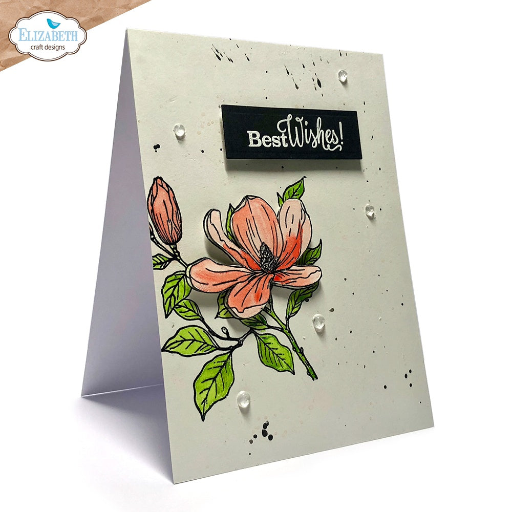 Elizabeth Craft Designs - Clear stamp - Floral Branches & Sentiments