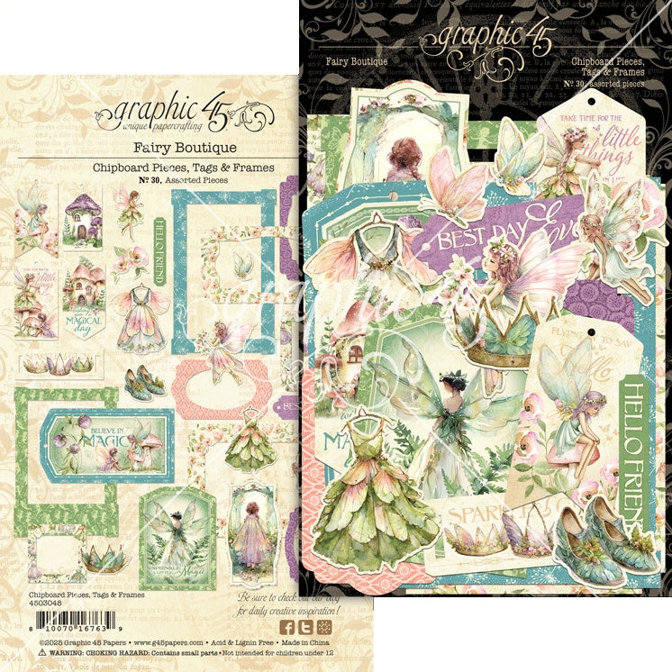 Graphic 45 - Fairy Boutique - Tags & Frames