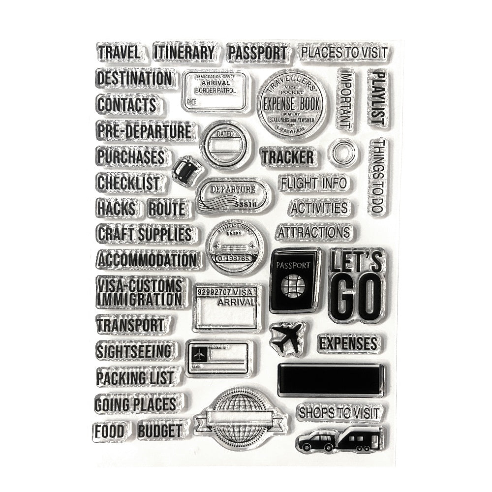 Elizabeth Craft Designs - Clear stamp - Travel Journal