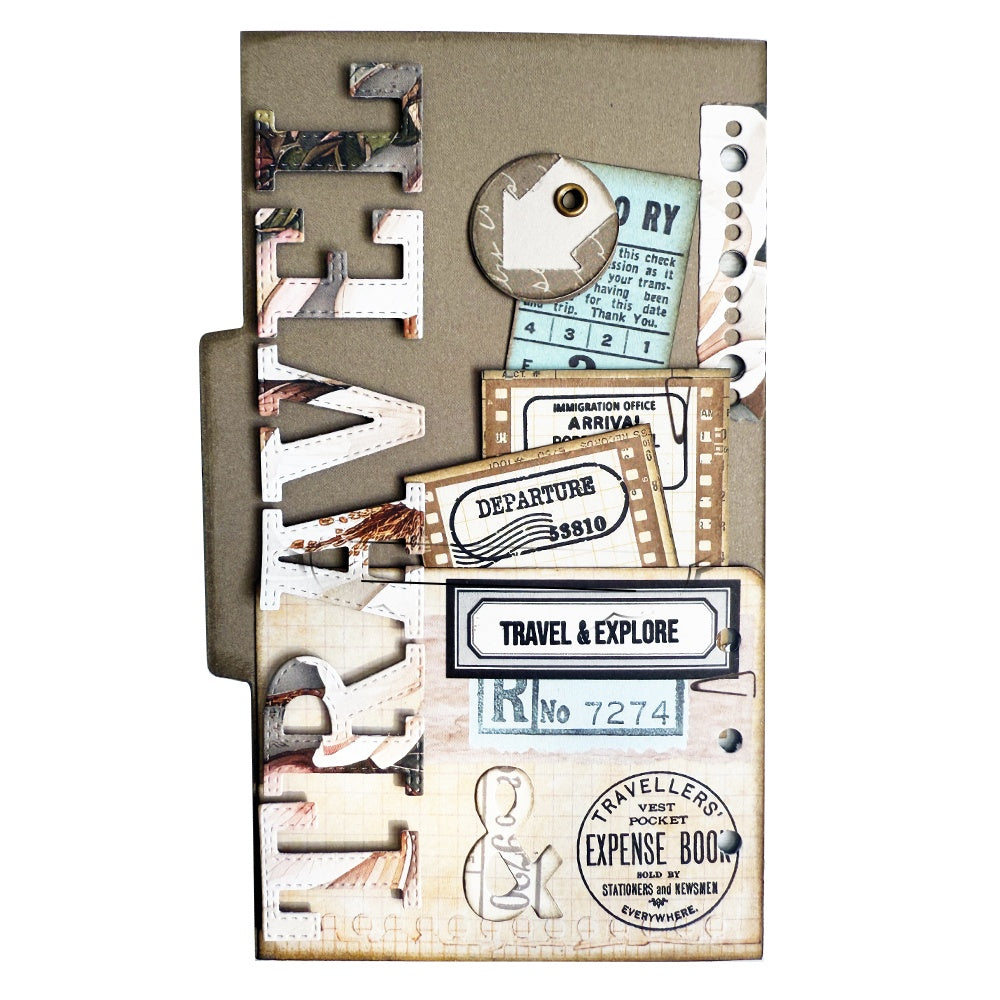 Elizabeth Craft Designs - Clear stamp - Travel Journal