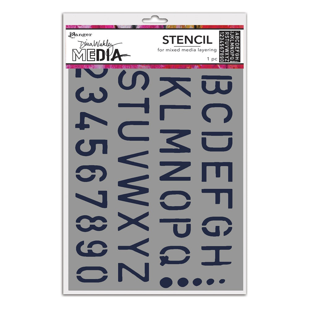 Dina Wakley Media - Stencil - School Style Alpha