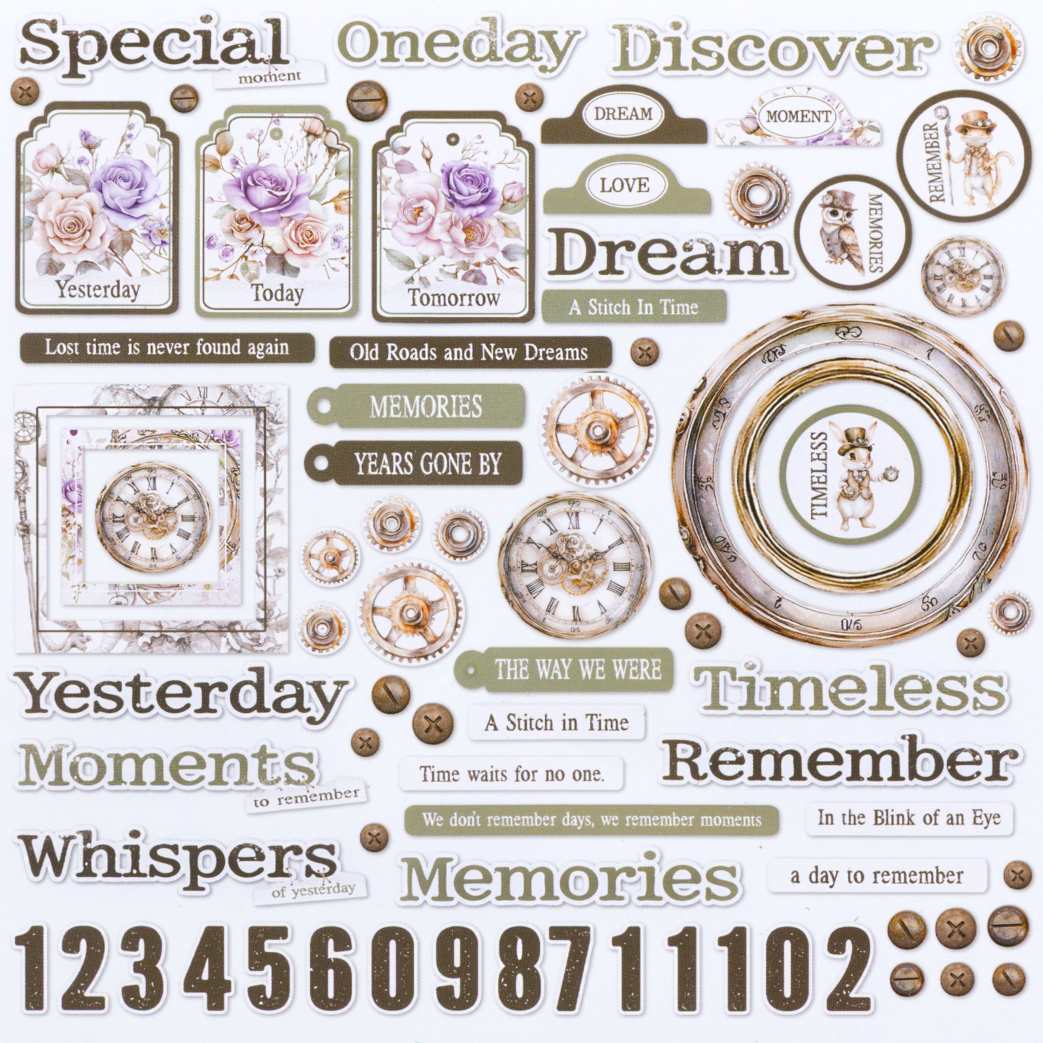 49 and Market - Echoes of time - Chipboard Bits