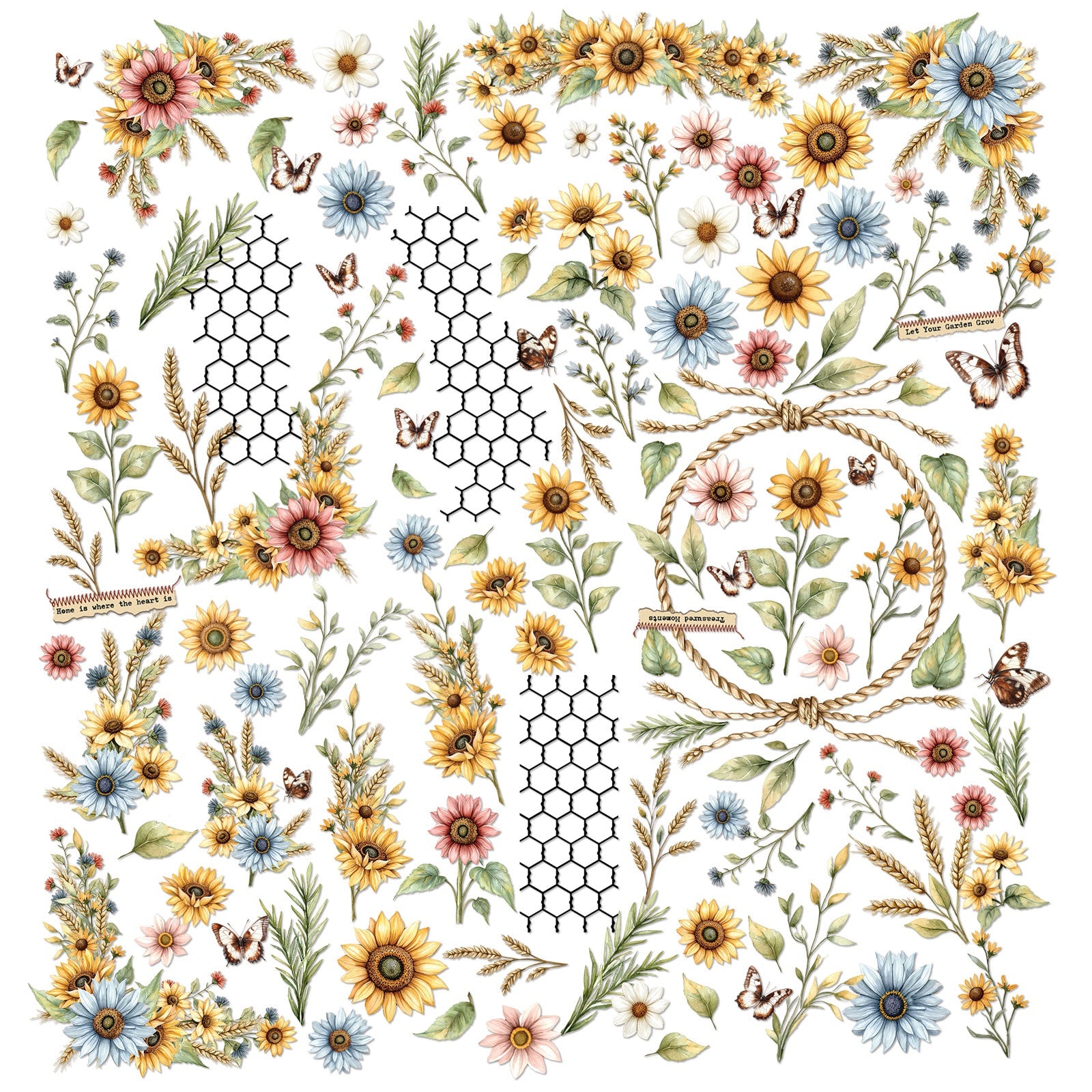 49 and Market - Whispering Way - Laser Cut Wildflowers