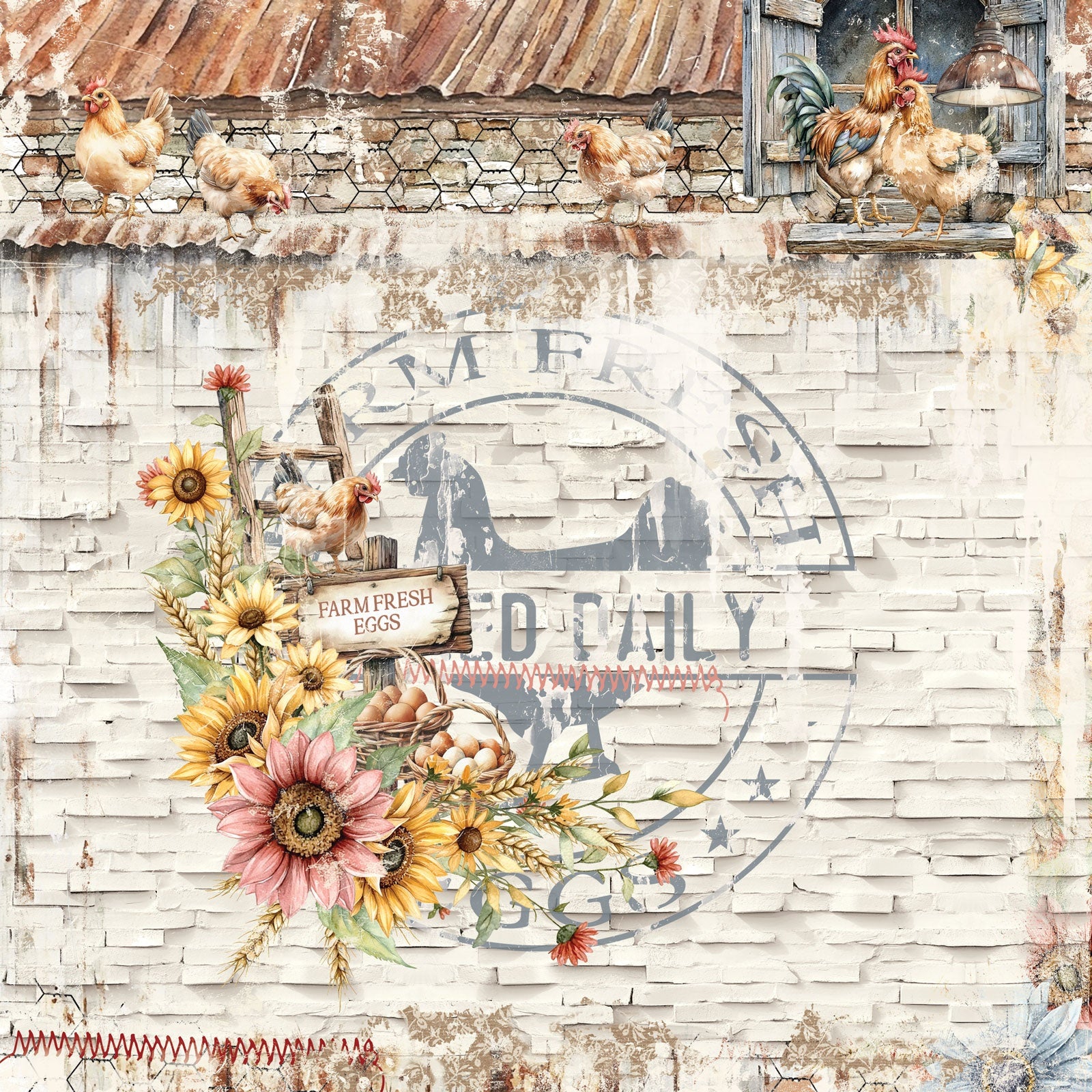 49 and Market - Whispering Way - Farm Fresh - 12 x 12"