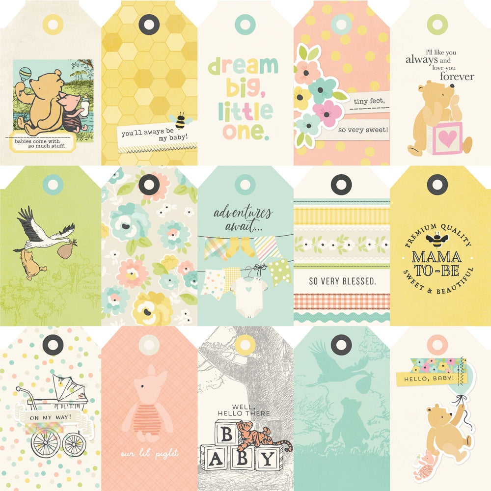 Simple Stories - Classic Pooh Baby - Tag Elements - 12x12