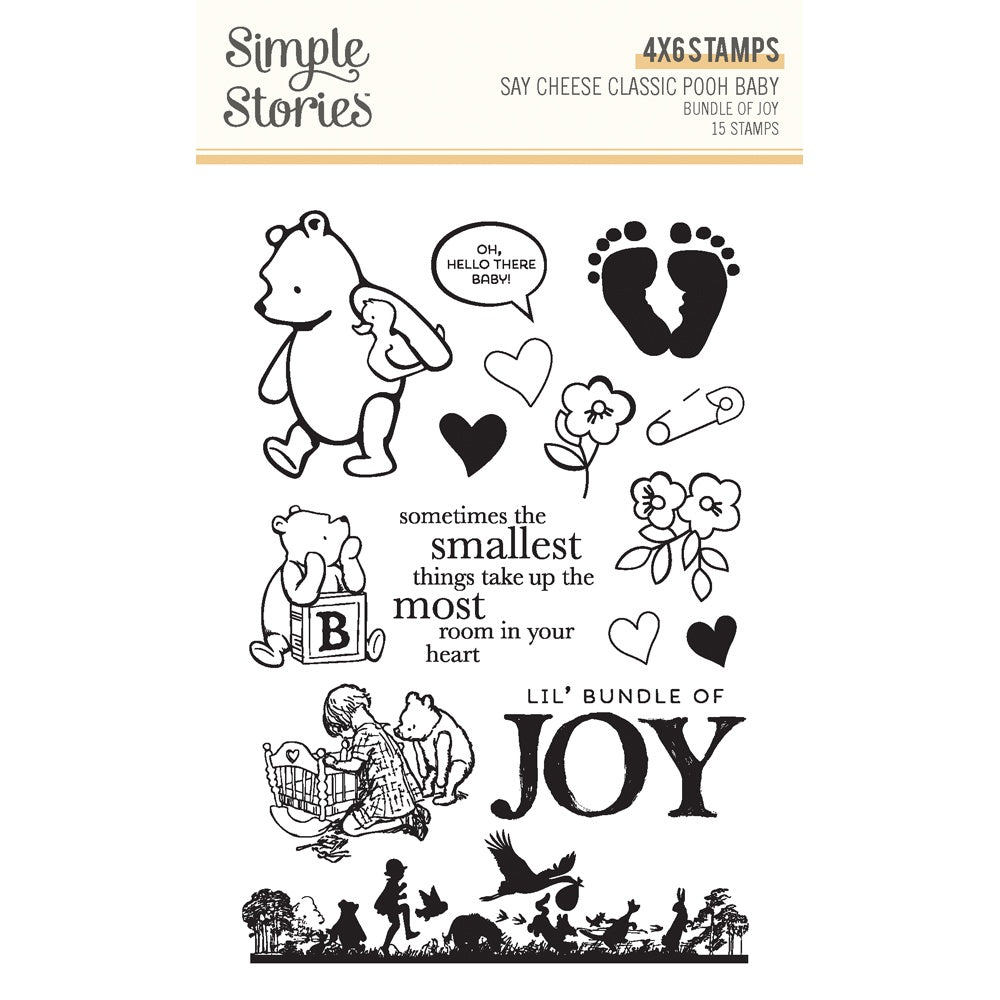 Simple Stories - Classic Pooh Baby - Clear Stamps - Bundle of Joy