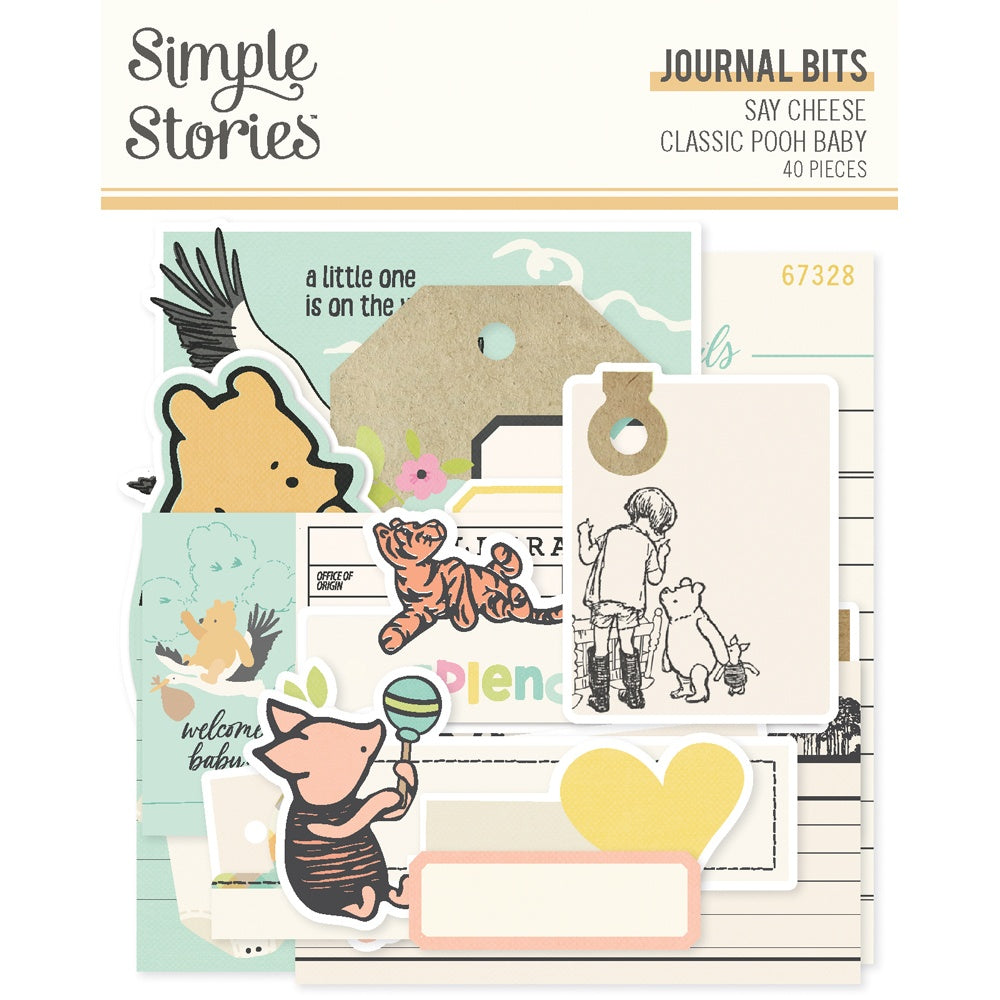 Simple Stories - Classic Pooh Baby - Bits & Pieces Journaling
