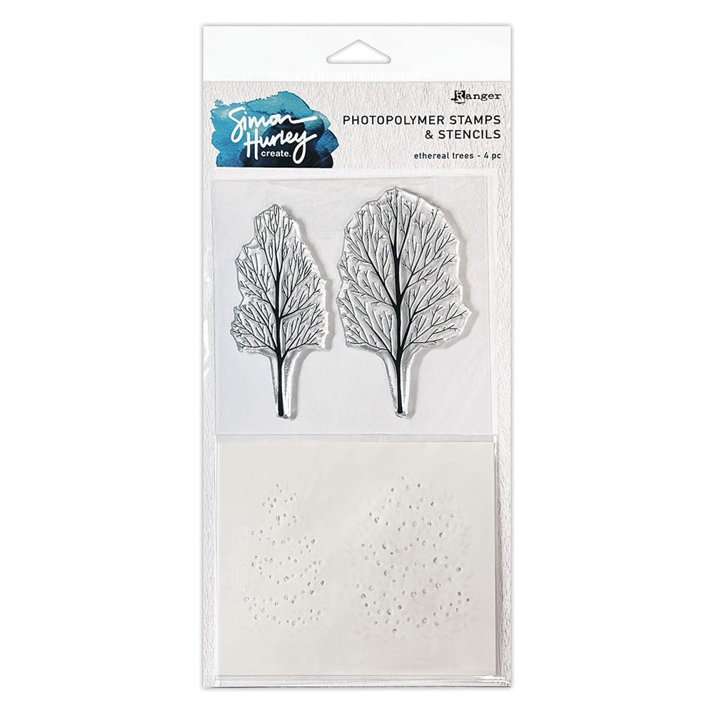Ranger - Simon Hurley - Stencil and stamp set - Ethereal Trees