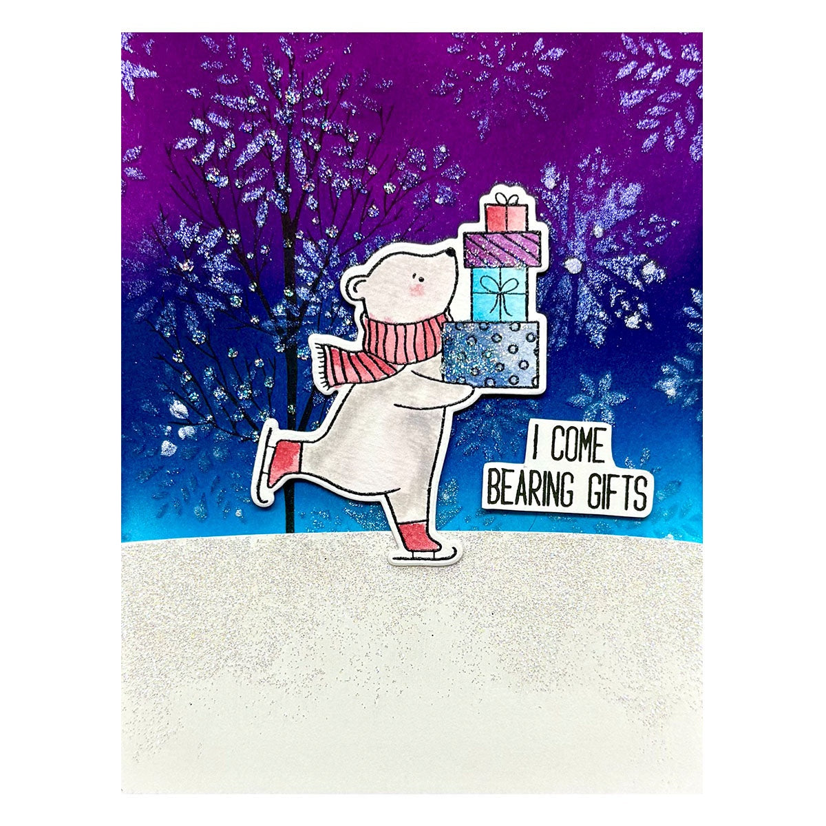 Simon Hurley - Clear stamp - Skating by