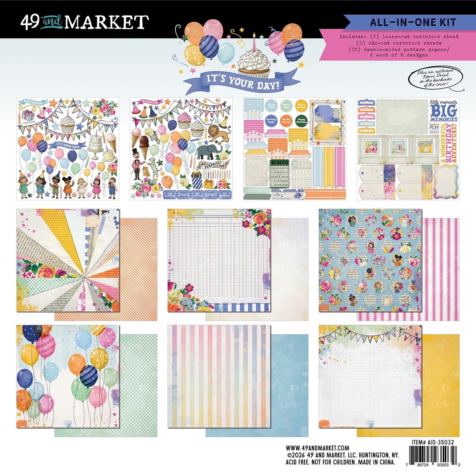 49 and Market - All in one kit - It's your day - 12 x 12"