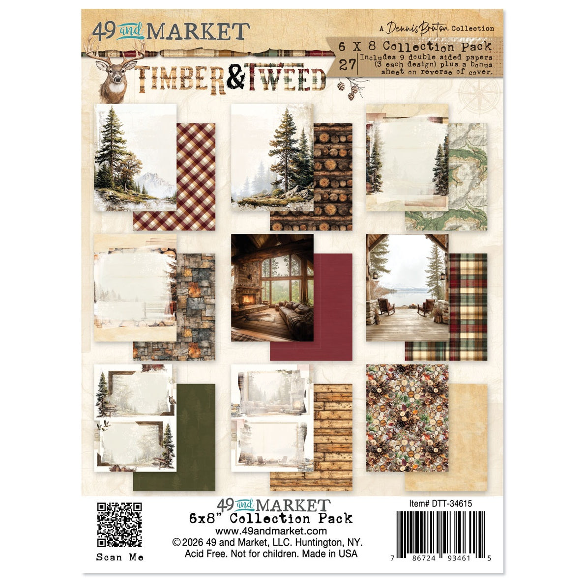 49 and Market - Timber and Tweed - Collection pack - 6" x 8"