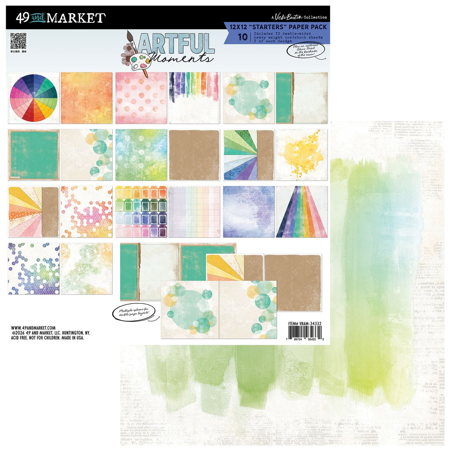49 and Market - Artful Moments - Vicki Boutin - Collection Pack 12 x 12"