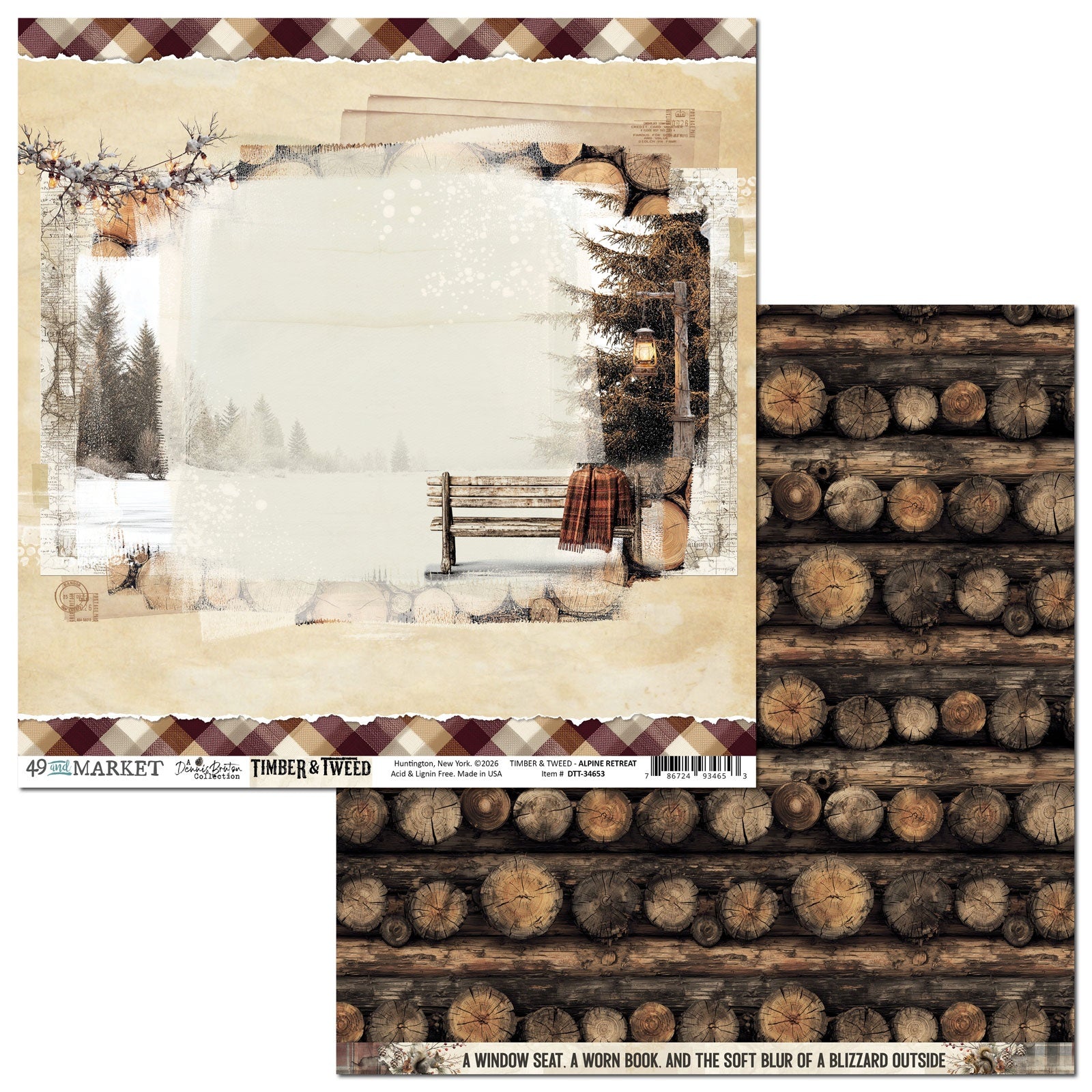 49 and Market - Timber and Tweed - Alpine Retreat - 12 x 12"