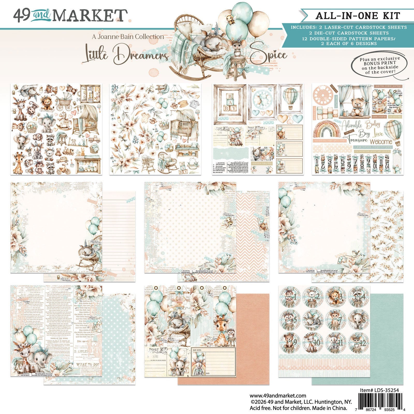 49 and Market - All in one kit - Little Dreamers SPICE - 12 x 12"