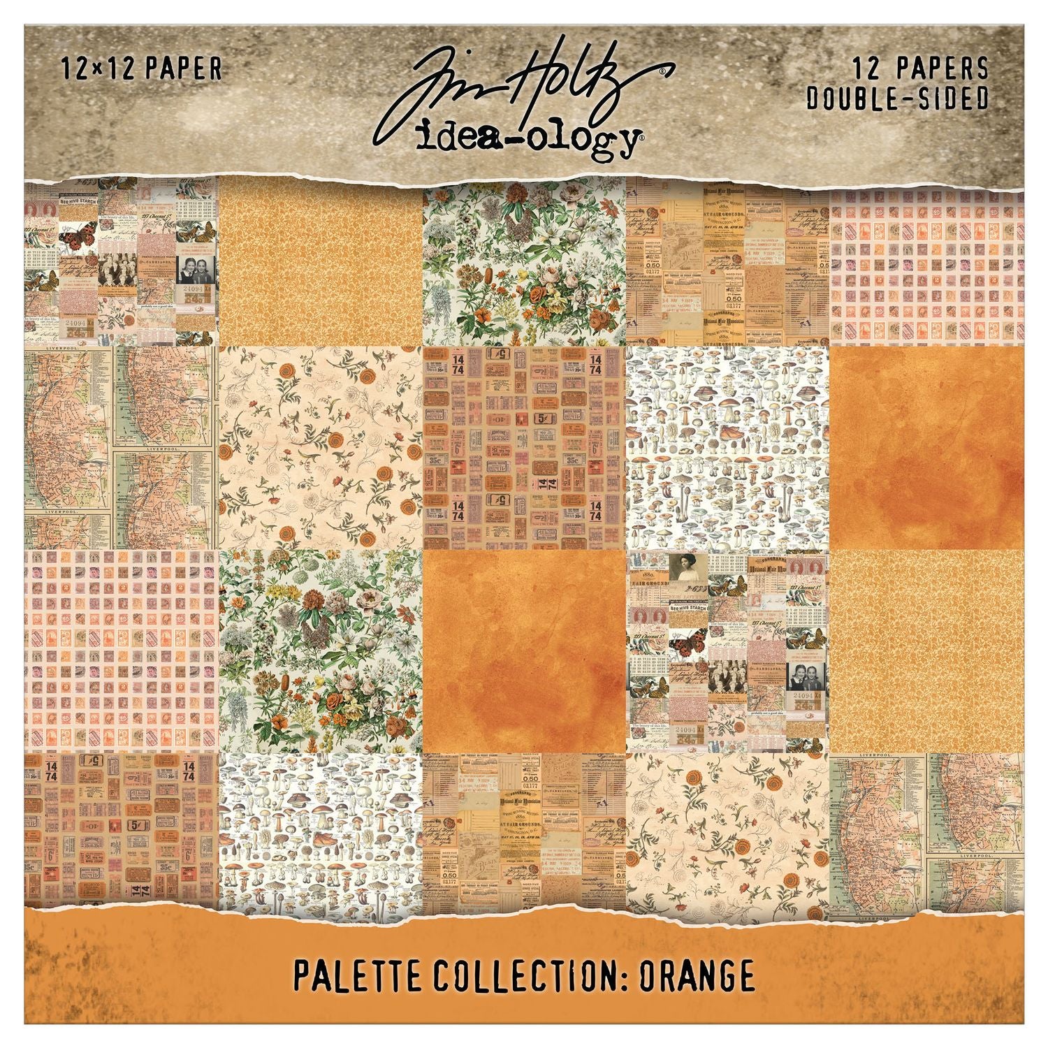 Tim Holtz - Idea-ology - Palette Collection - 12 x 12" - Orange