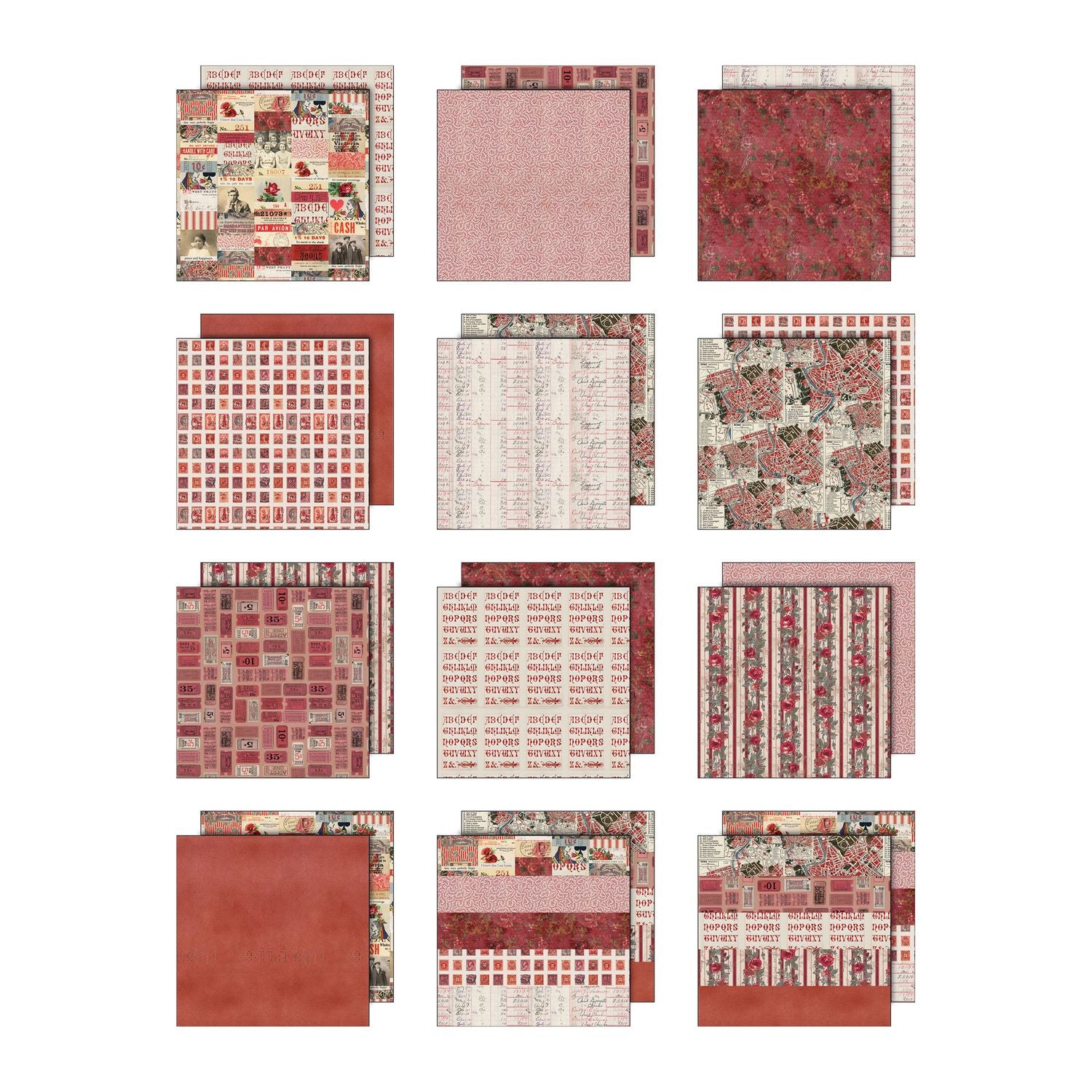 Tim Holtz - Idea-ology - Palette Collection - 12 x 12" - Red