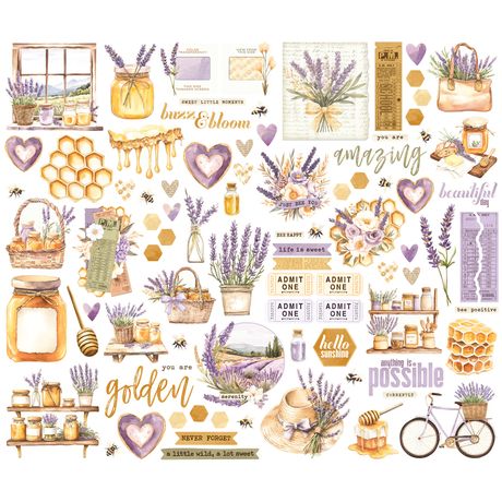 Simple Stories - Lavender Fields - Bits and pieces