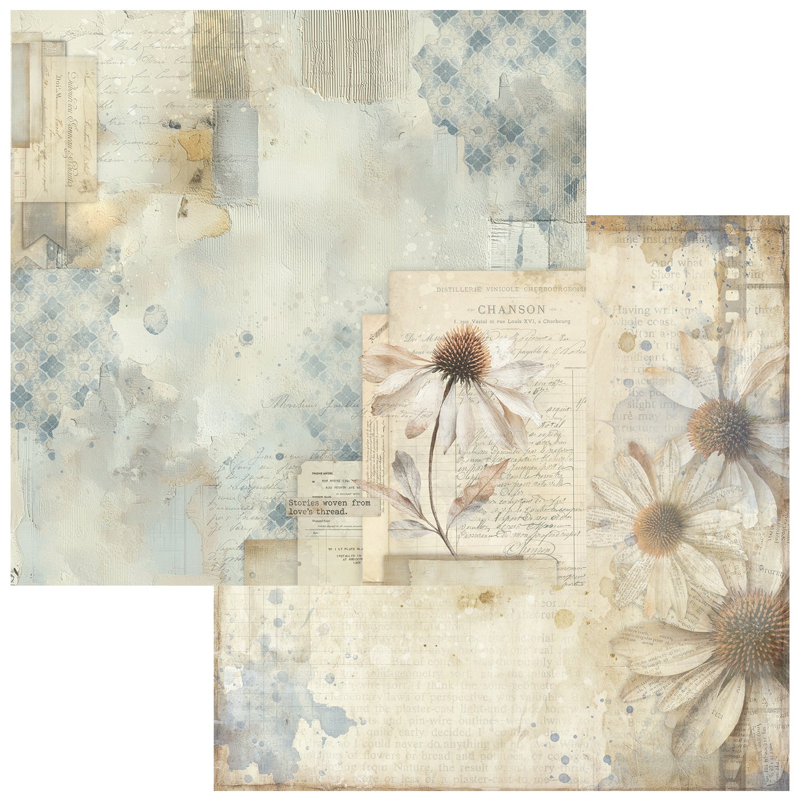 49 and Market - Faded Memory Lane - Wildflower Notes - 12 x 12"