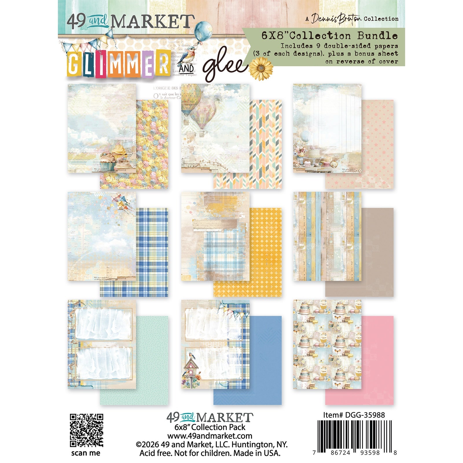 49 and Market - Glimmer and Glee - Collection pack - 6 x 8"