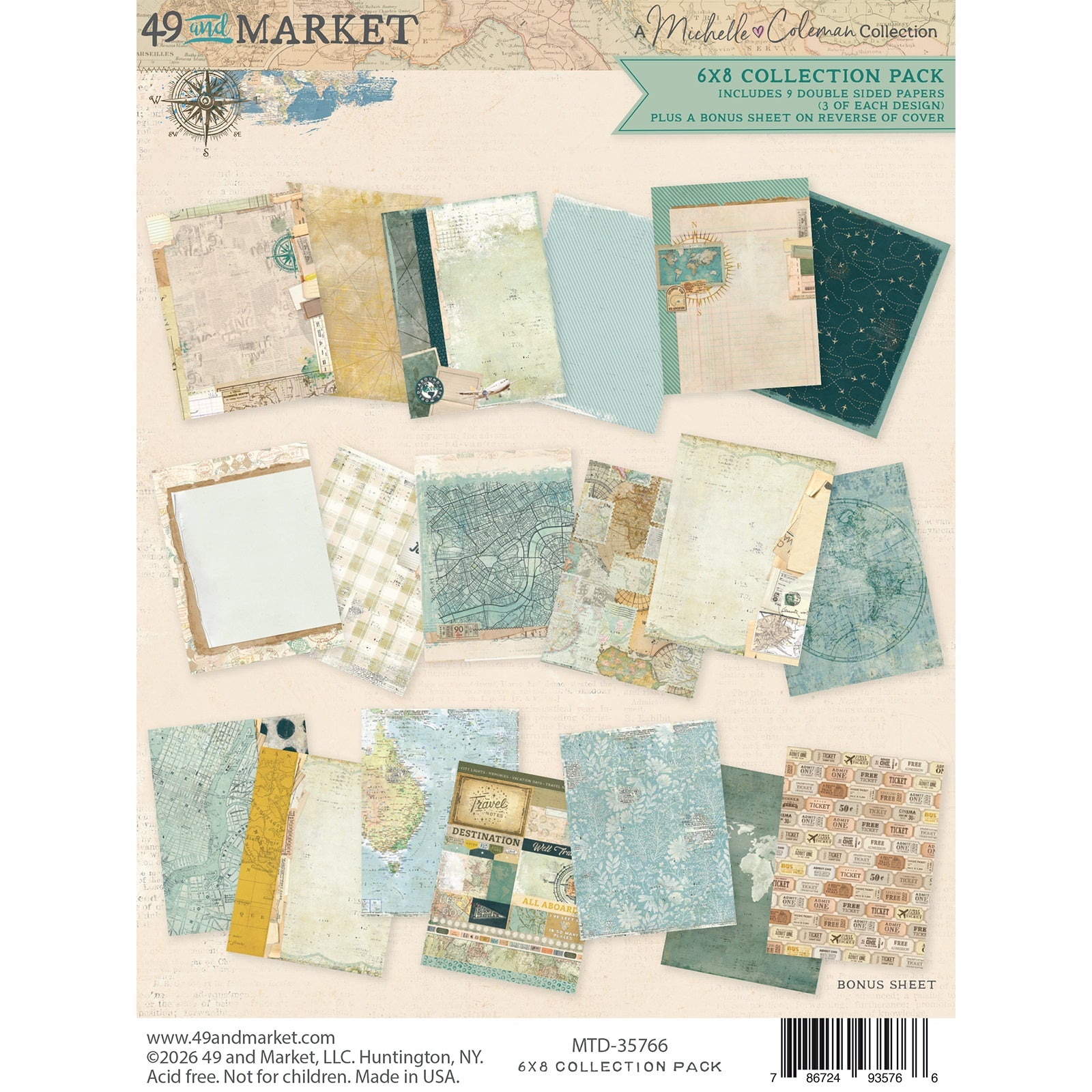 49 and Market - Travel Diaries - Collection pack - 6 x 8"