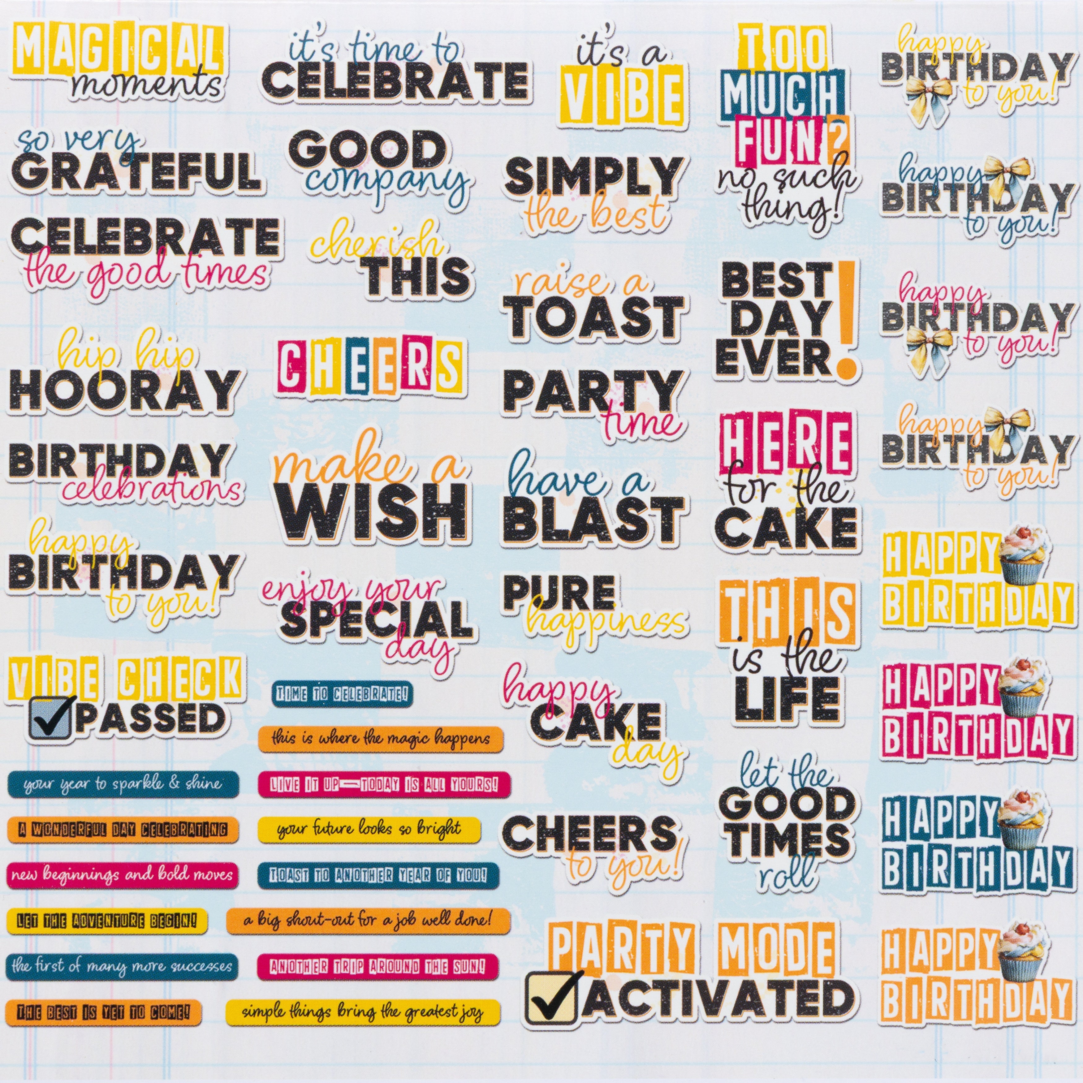 49 and Market - Glimmer and Glee - Chipboard Set