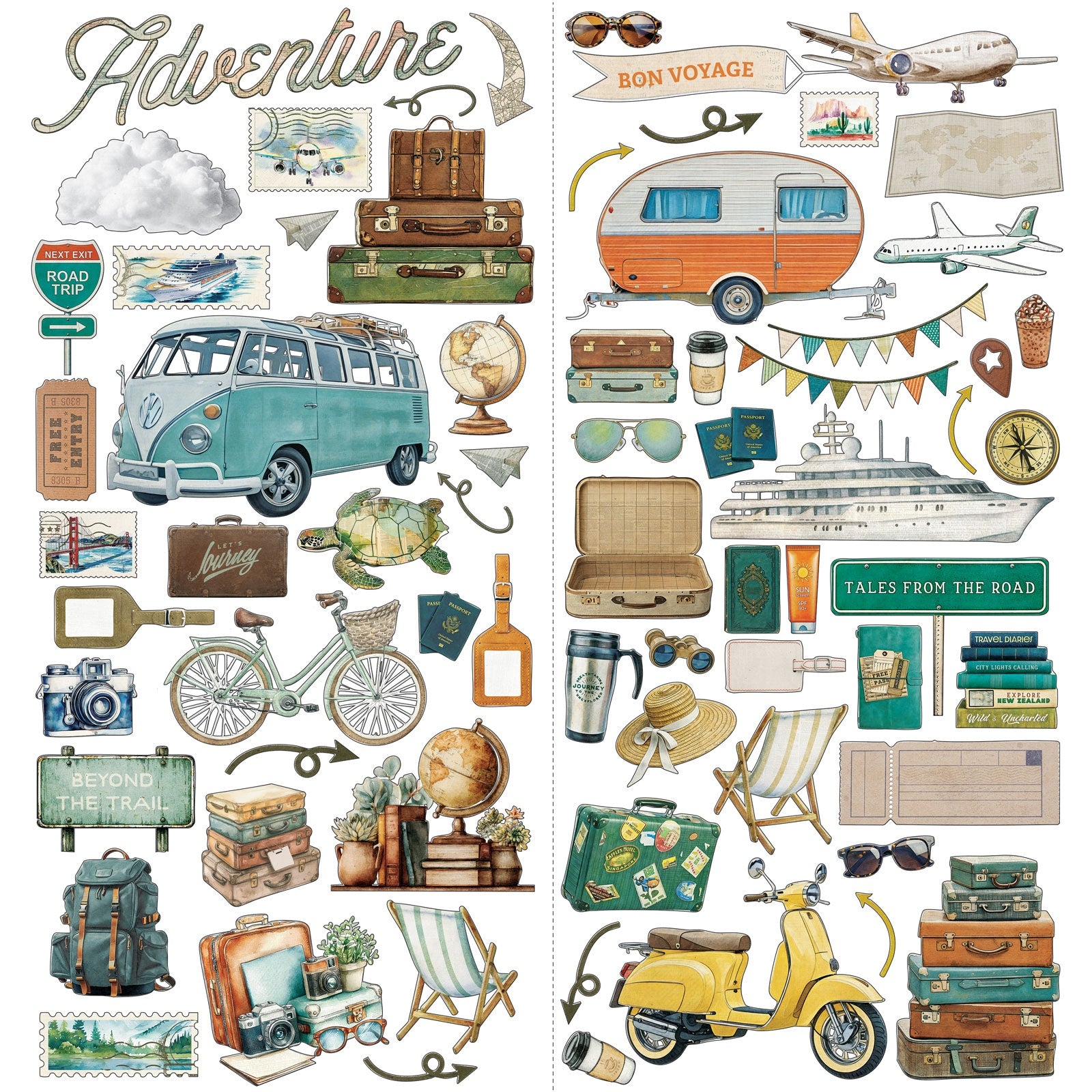 49 and Market - Travel Diaries - Laser Cut - Elements
