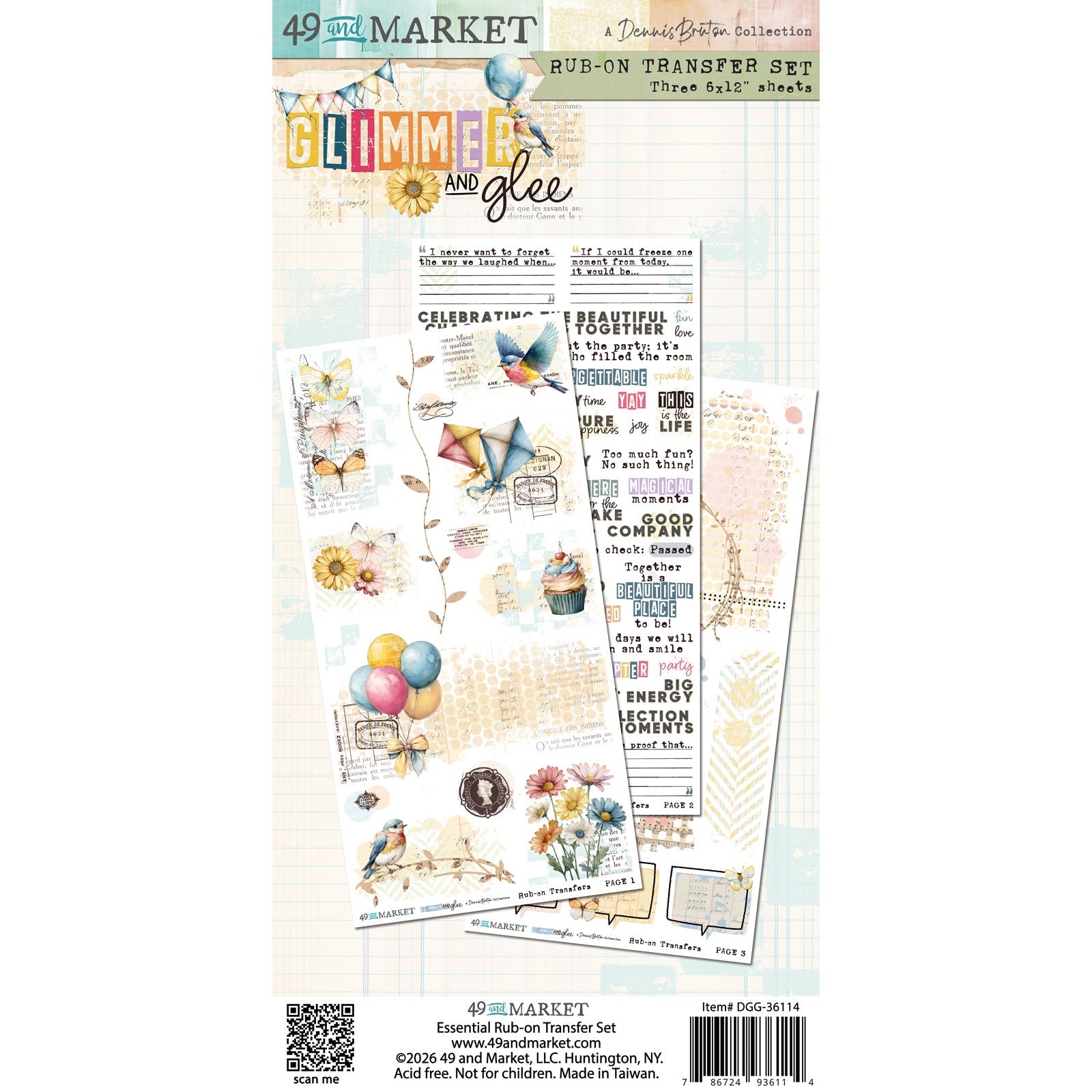 49 and Market - Glimmer and Glee - Rub ons - Blendable