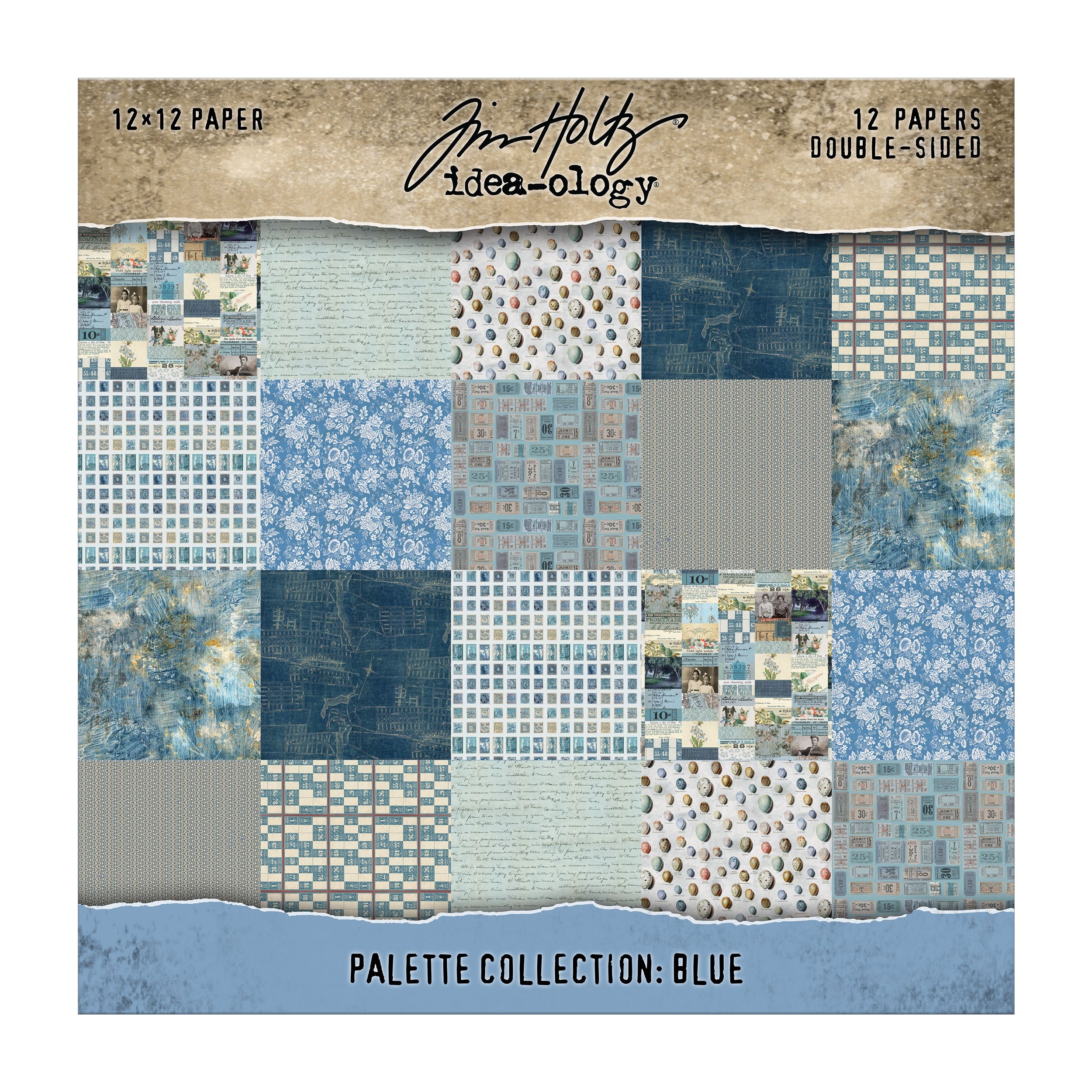 Tim Holtz - Idea-ology - Palette Collection - 12 x 12" - Blue