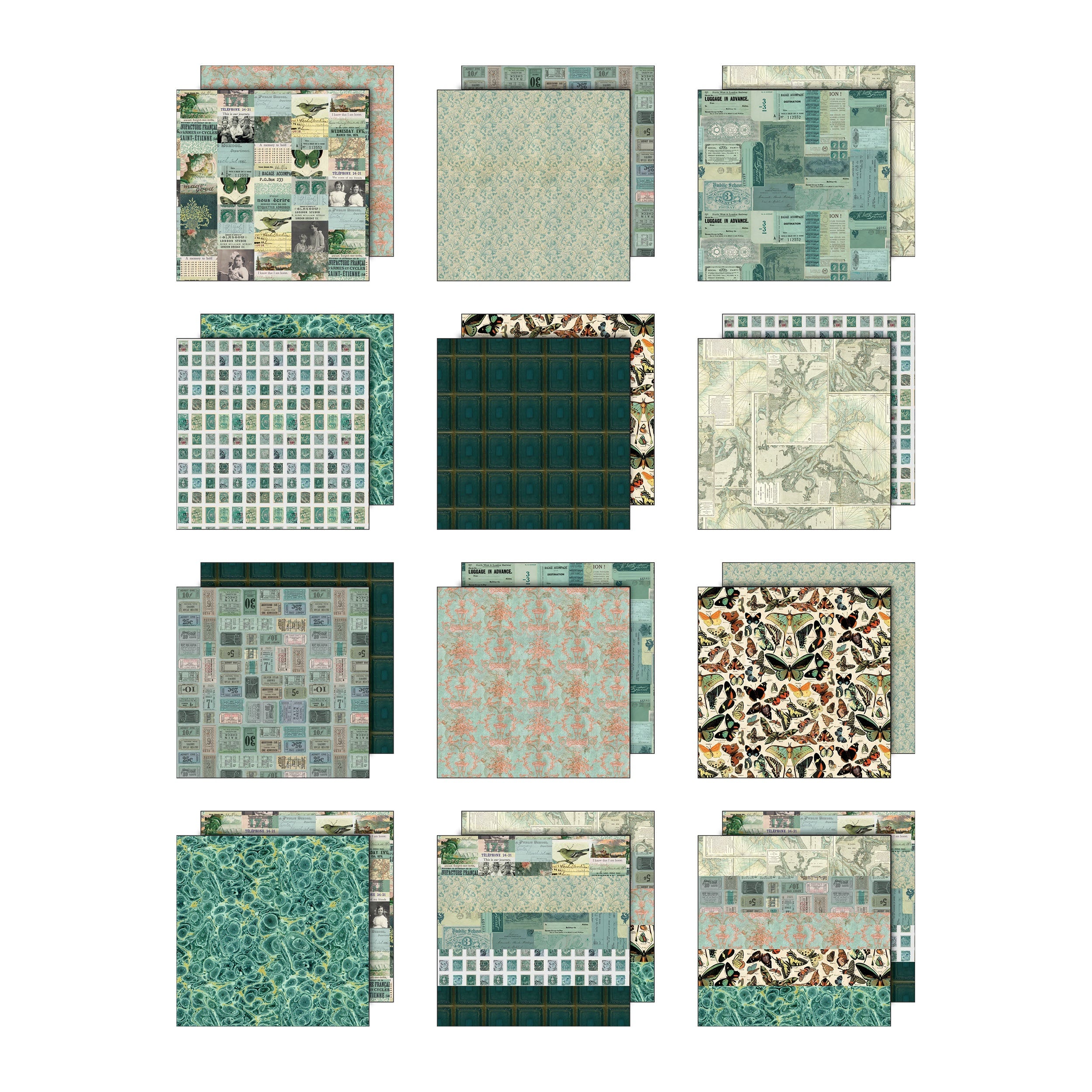 Tim Holtz - Idea-ology - Palette Collection - 12 x 12" - Teal