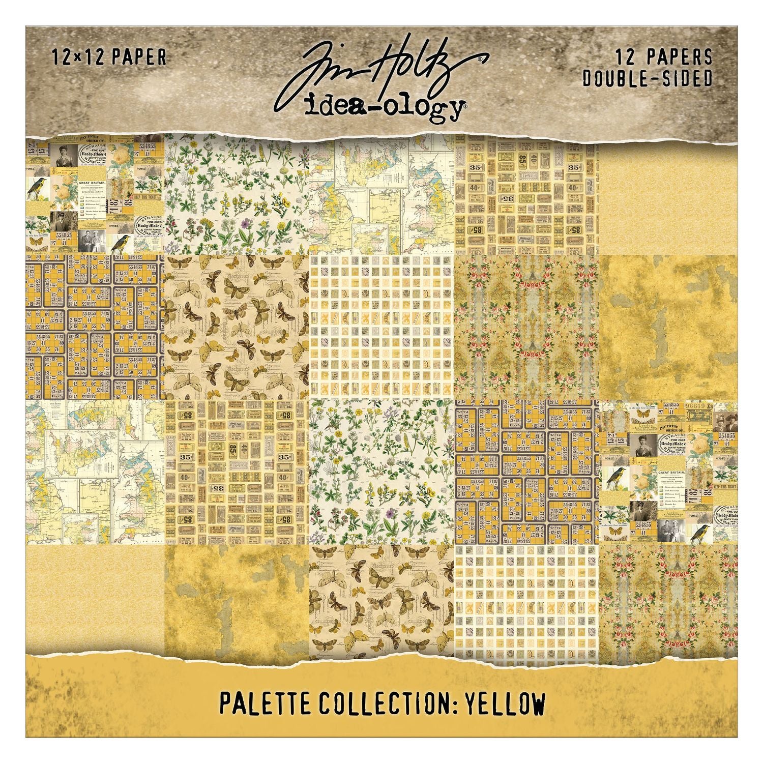 Tim Holtz - Idea-ology - Palette Collection - 12 x 12" - Yellow