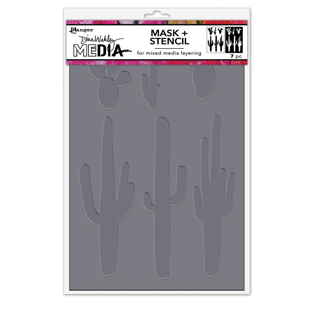 Dina Wakley Media - Stencils - Cactus Maks