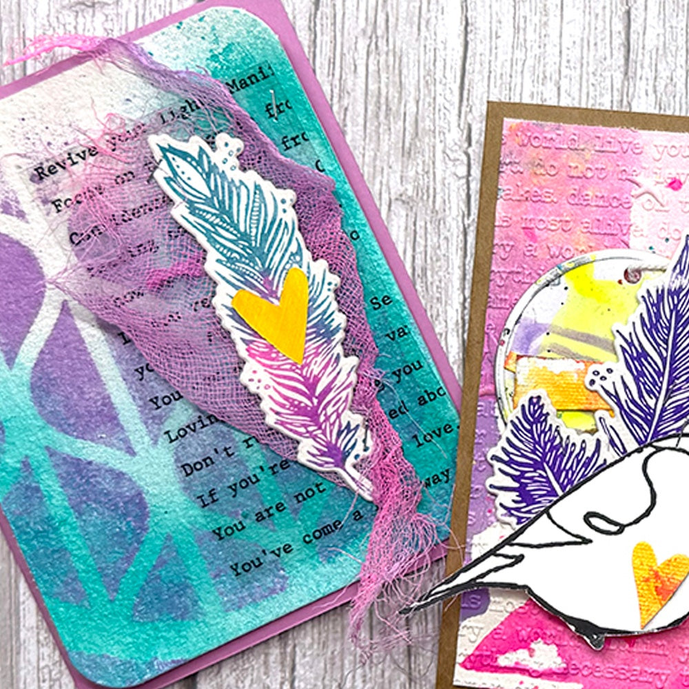 Dina Wakley Media - Stencil - Coaster - Groovy