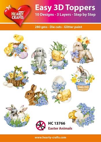 Harty Crafts - Easy 3D Toppers - Die cut - Easter Animals