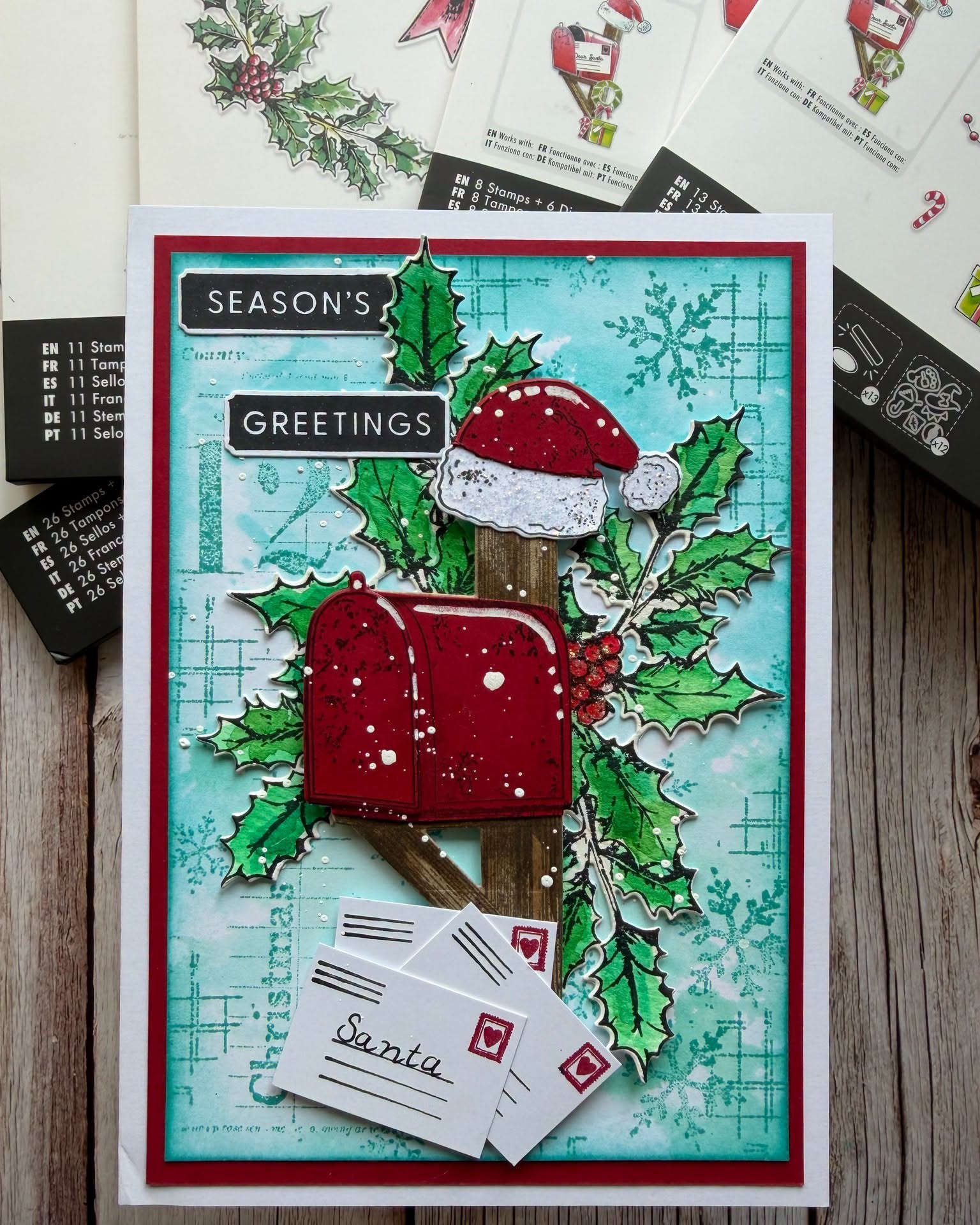 Sizzix - 49 & Market - Clear Stamps Set w/Framelit Dies Letter Drop