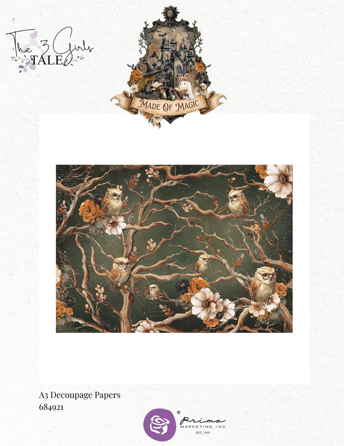 Prima Marketing - Made of Magic - A3 Decoupage Sheet
