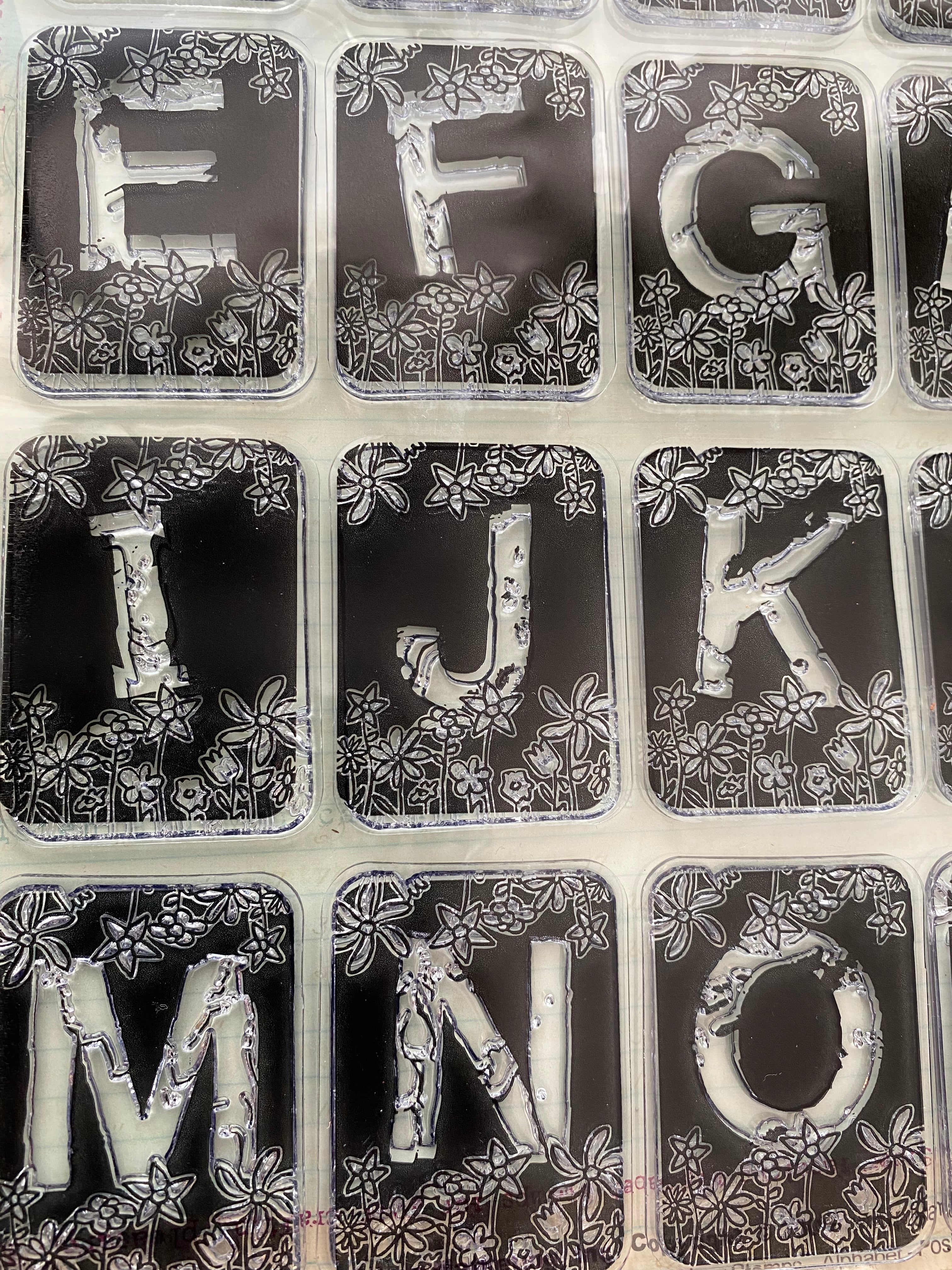 Prima - Posies Alphabet stamp