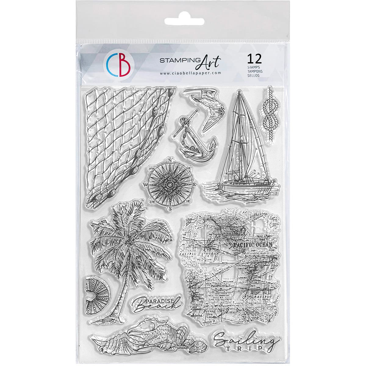 Ciao Bella - Clear Stamps - Summer Breeze - Sailing Trip  - 6 x 8"