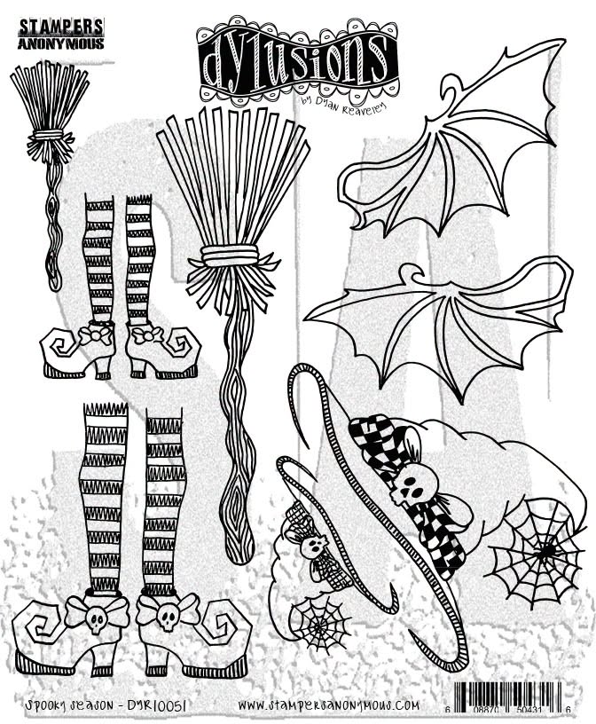 Dylusions - Cling Stamps - Spooky Season