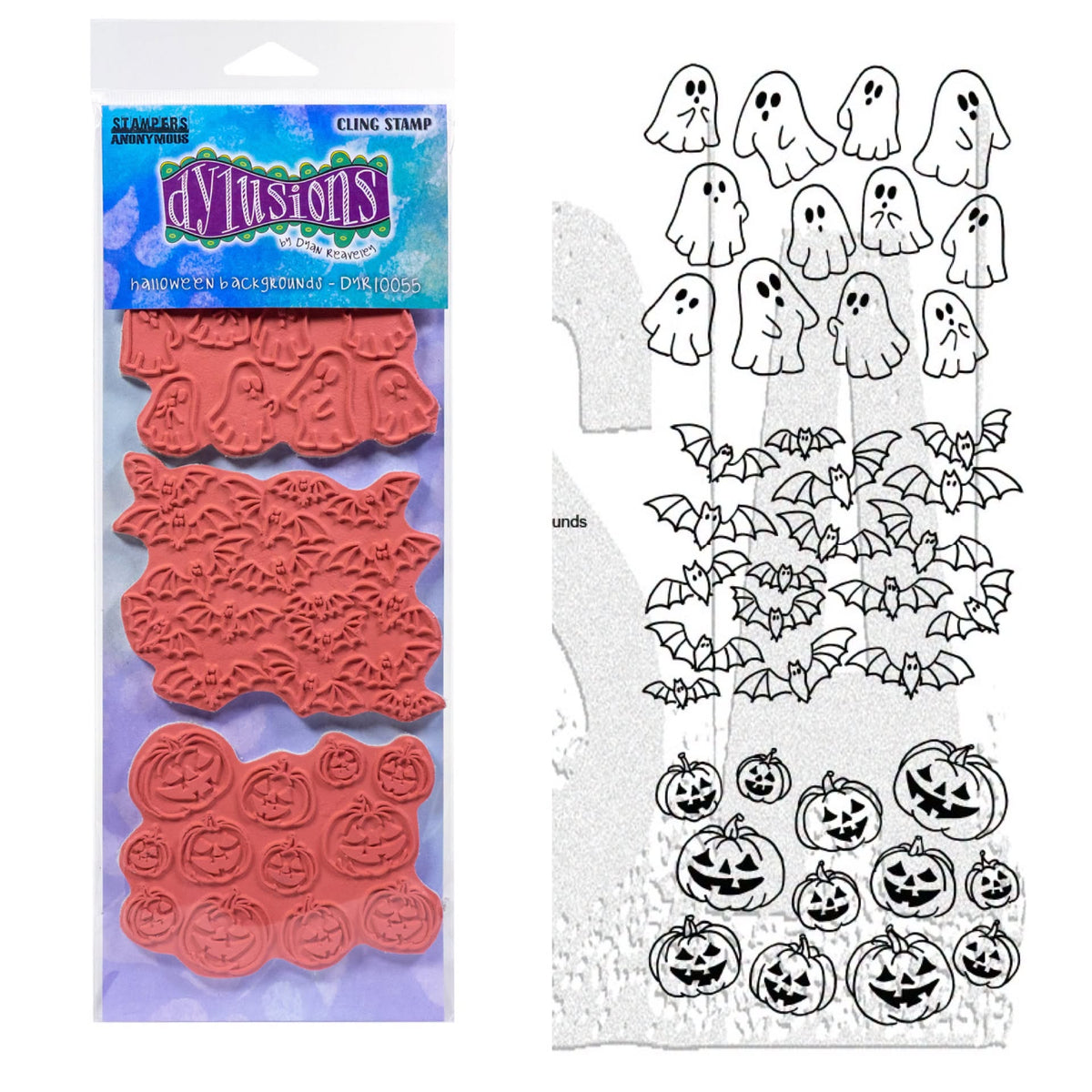 Dylusions - Cling Stamps - Halloween Backgrounds