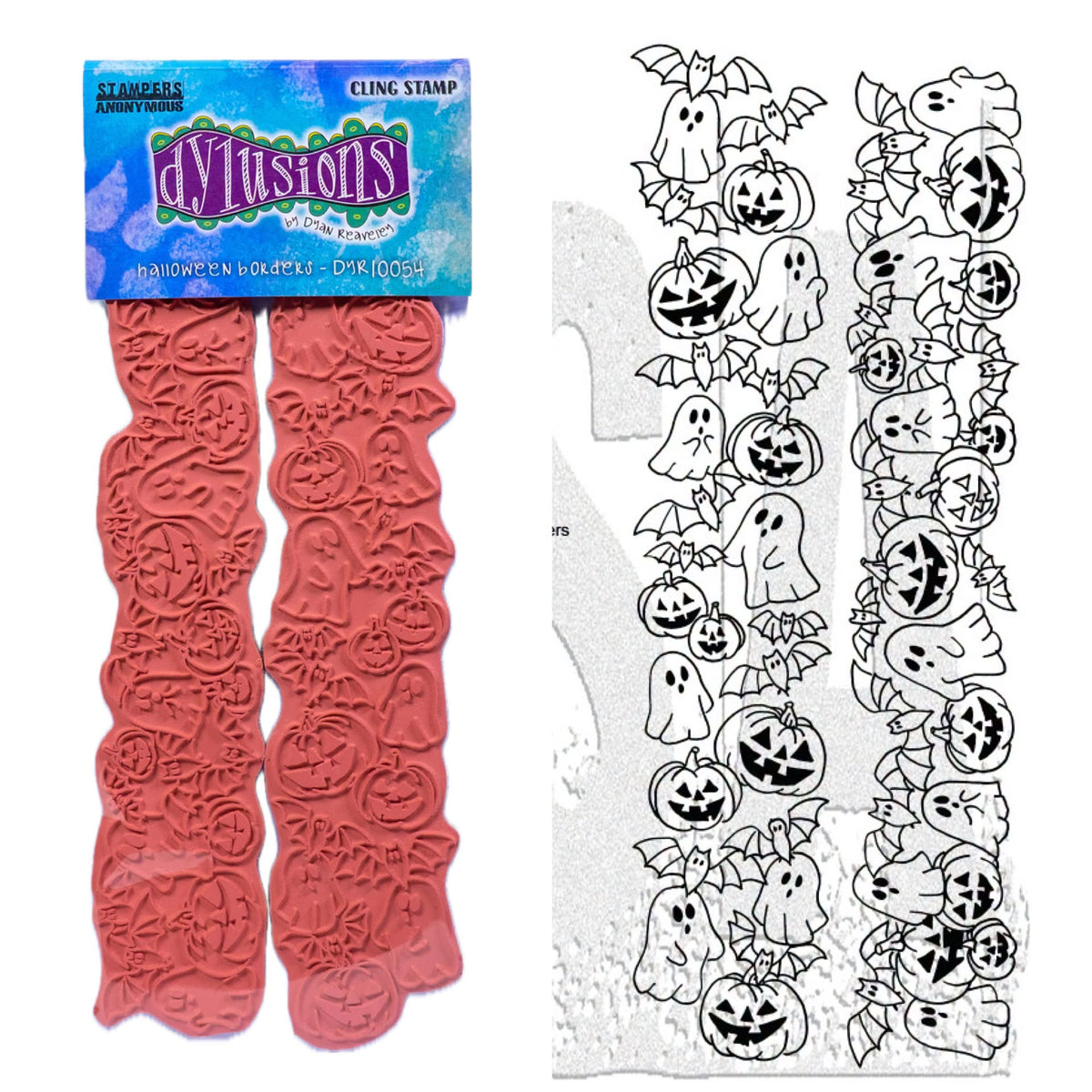 Dylusions - Cling Stamps - Halloween Borders