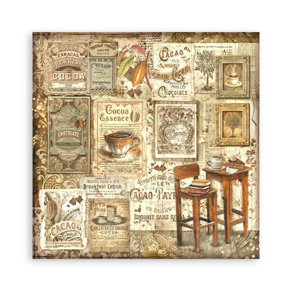 Stamperia  - Coffee and chocolate - Paper Pad    8 x 8" (22ark)