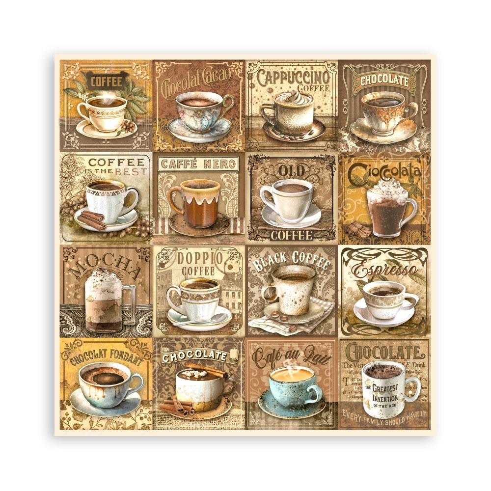 Stamperia  - Coffee and chocolate - Paper Pad  22 pk - 12 x 12"