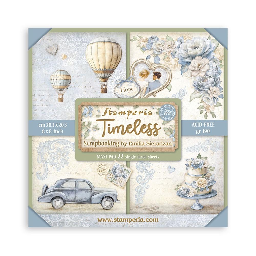 Stamperia  - Timeless - Singled sided - Paper Pad    8 x 8" (22ark)