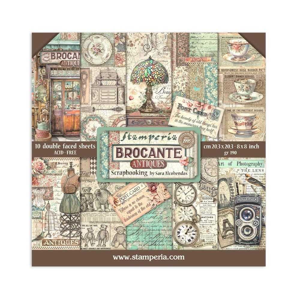 Stamperia - Brocante Antiques  - Paper Pad - 8 x 8"