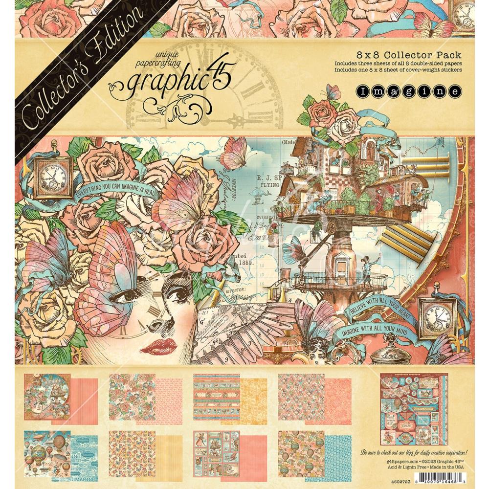 Graphic 45 - Imagine - Collectors Edition - Paper Pad 8x8"