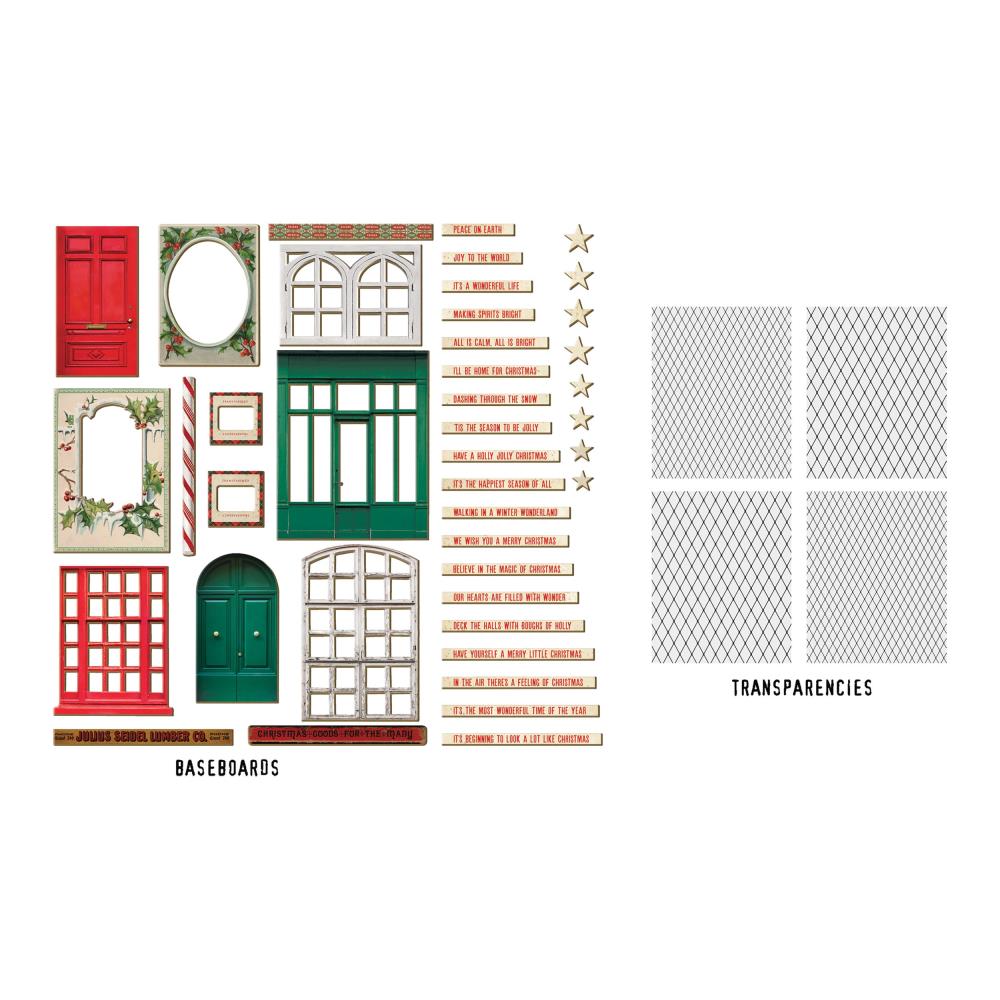 Tim Holtz - Idea-ology - Christmas 2023 - Chipboard Baseboards + Transparencies